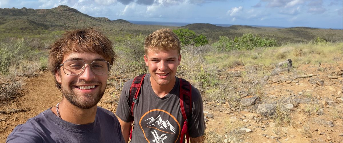 Zach and fellow Bonaire intern, Ryan, explore the island while interning with TWR.