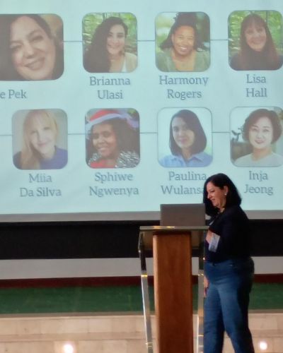 Susie Pek, global director of Women of Hope, introduces her leadership team to the Ibero-Latin America Partners Conference.