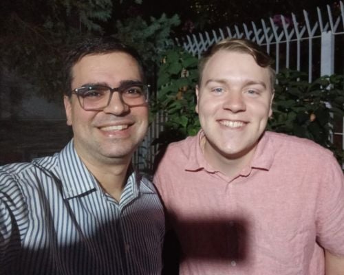Ethan Munger (right) and RTM Brazil's Content Production Director, André Castilho (left). 
