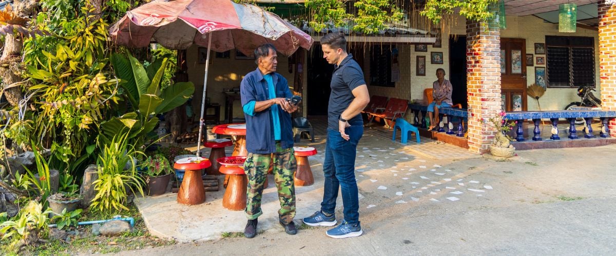 A church planter partner of TWR meets with a local listener in Thailand. TWR is partnering with local church planters to use digital media to connect with and share the gospel with those seeking answers across Southeast Asia and Russia.