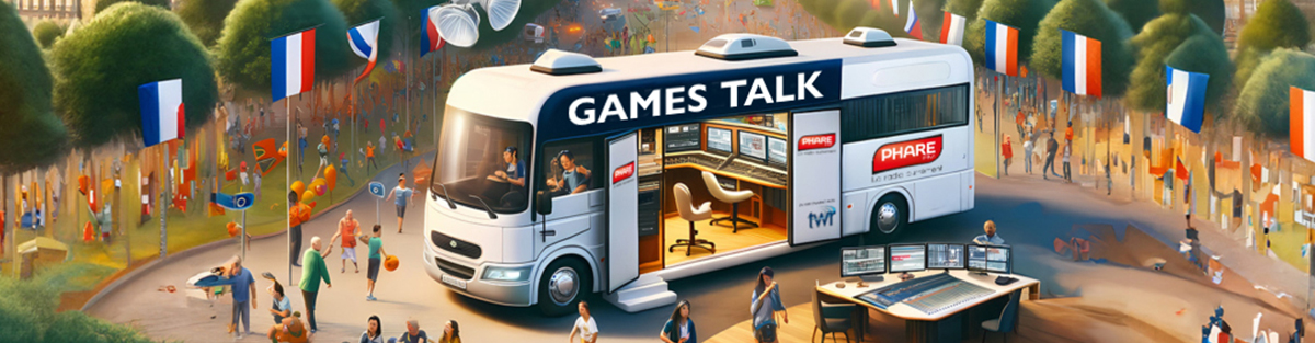 Games Talk mobile studio bus in Paris