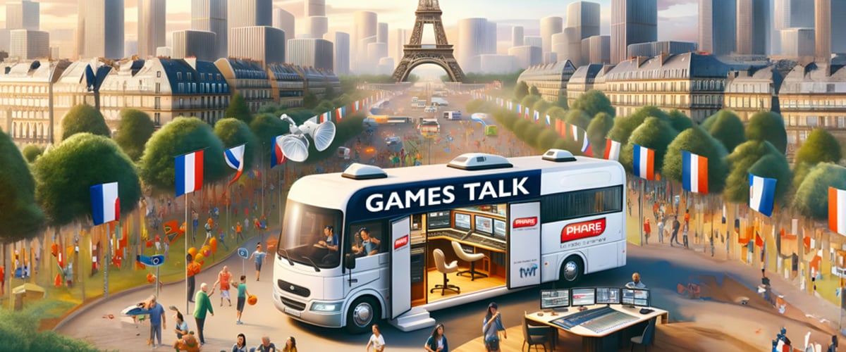 Games Talk mobile studio bus in Paris