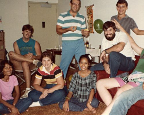 Naren (bottom left corner) saw her faith and community grow as she connected with other Christians on Guam.