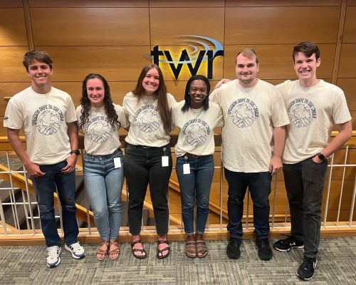 Luka [far left] with his fellow 2024 Americas office summer interns